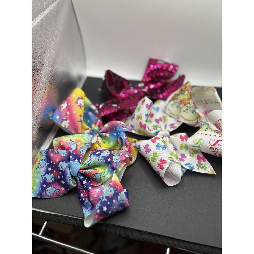 5 Large JoJo and JoJo Style Hairbows Clip In